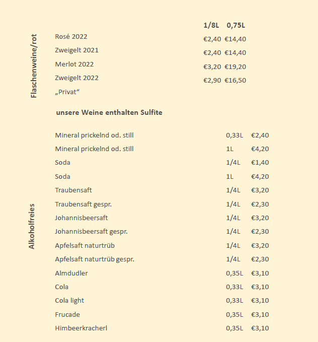 Getraenkekarte Responsive