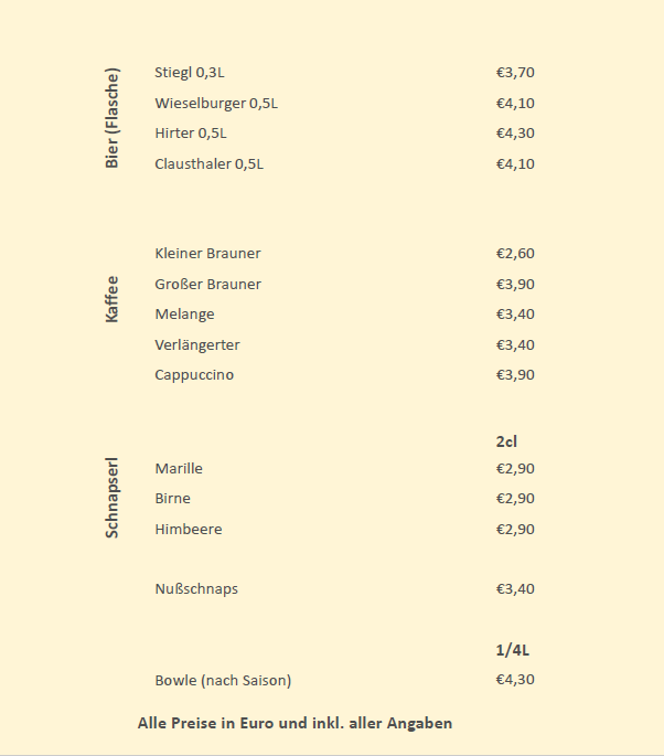 Getraenkekarte Responsive